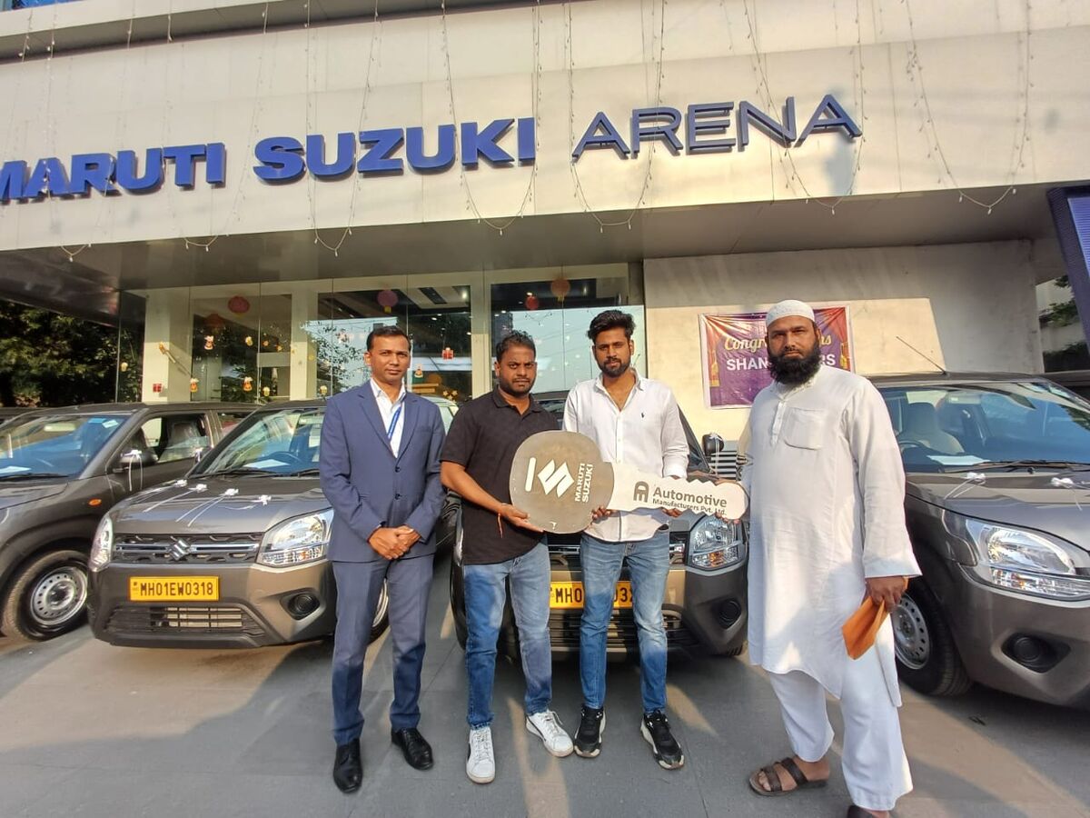 Happy customer with new car